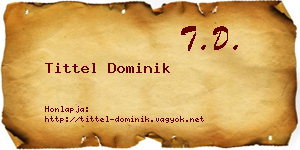 Tittel Dominik névjegykártya